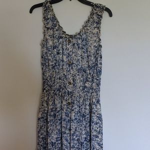 Tiered maxi dress with buttons